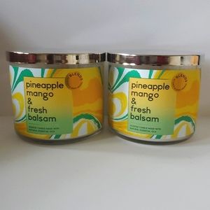 2 PINEAPPLE MANGO FRESH BALSAM CANDLES